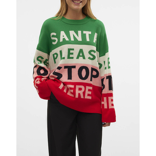 Product VERO MODA VMSANTATEXT LS O-NECK PULLOVER XMAS base image