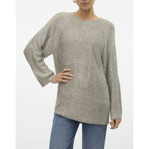 Product VERO MODA VMLEILANI NEW LS O-NECK LONG PULLOVE REP base image