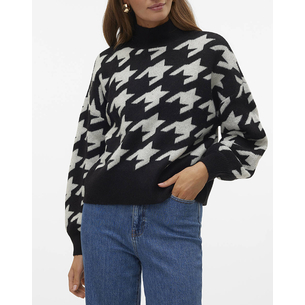 Product VERO MODA VMMIRA LS HIGHNECK PULLOVER GA BOO base image
