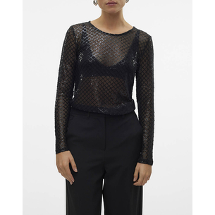 Product VERO MODA VMSAFINA LS O-NECK TOP JRS base image