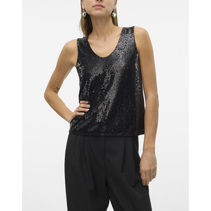 Product VERO MODA VMKAJE SL V-NECK TOP JRS GA base image