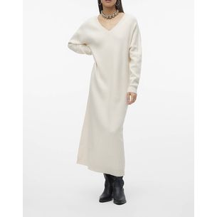 Product VERO MODA VMGOLD LS V-NECK 7/8 DRESS GA base image