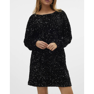 Product VERO MODA VMBELLA LS BOATNECK SHORT DRESS JRS base image