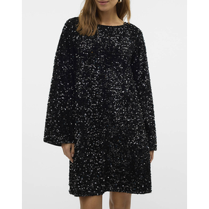 Product VERO MODA VMETTA LS BOATNECK SHORT DRESS JRS PRM base image