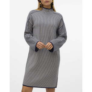 Product VERO MODA VMGOLD HIGHNECK PINSTRIPE SHORT DRESS GA base image
