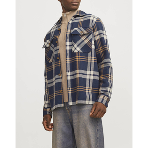 Product JACK&JONES JPRRAYMOND MELANGE CHECK LS OVERSHIRT SN base image