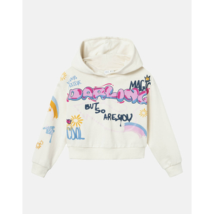 Product NAME IT NKFLIDITTE LS LOOSE SHORT SWEAT WH UNB base image