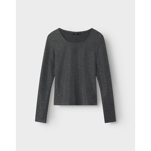 Product NAME IT NLFRUINA LS DEEP O-NECK SHORT TOP base image
