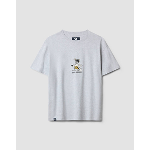 Product BLUE BANANA LIGHT GREY MELANGE WIPEOUT TEE / ΚΟΝΤΟΜΑΝΙΚΟ base image