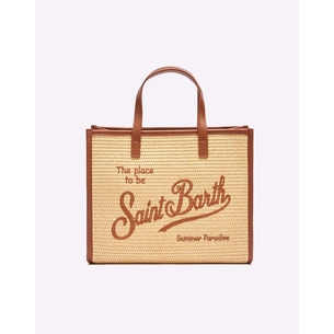 Product MC2 VIVIAN MID STRAW-STRAW HANDBAG WITH PIPING-1118 EMB (Διαστάσεις: 28 x 23 x 15εκ.) base image