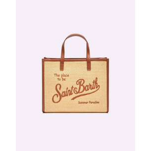 Product MC2 VIVIAN STRAW-STRAW SHOULDER BAG WITH PIPING-1118 EMB (Dimensions: 38 x 30 x 14cm.) base image