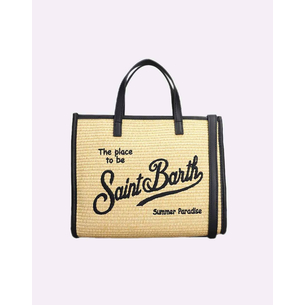 Product MC2 VIVIAN MID STRAW STRAW HANDBAG WITH PIPING (Dimensions: 28 x 23cm.) base image