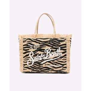 Product MC2 VANITY STRAW N-STRAW  BAG WITH HANDLE-ZEBRA 0010 EMB (Διαστάσεις: 33 x 27εκ.) base image
