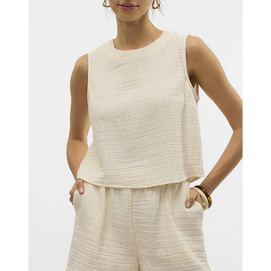 Product AWARE BY VERO MODA  VMROSALIA SL O-NECK CROP TOP VMA base image