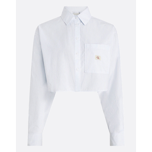 Product CALVIN KLEIN JEANS WOVEN LABEL CROPPED SHIRT base image