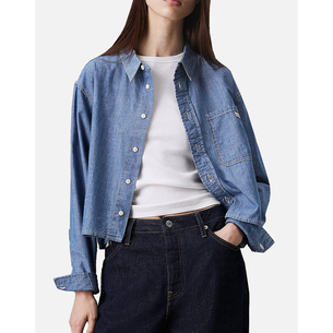 Product CALVIN KLEIN JEANS CROPPED DAD DENIM SHIRT base image