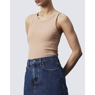 Product CALVIN KLEIN JEANS WOVEN LABEL RIB TANK TOP base image