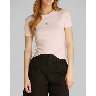 Product CALVIN KLEIN JEANS WOVEN LABEL RIB FITTED TEE base image