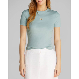 Product CALVIN KLEIN JEANS WOVEN LABEL RIB FITTED TEE base image