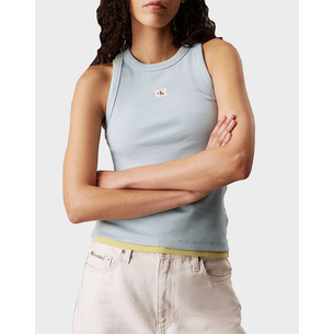 Product CALVIN KLEIN JEANS WOVEN LABEL RIB TANK TOP base image