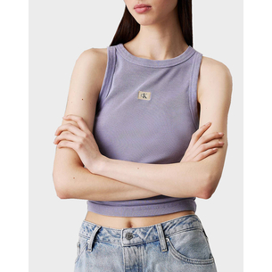 Product CALVIN KLEIN WASHED WOVEN LABEL RIB TANK TOP base image