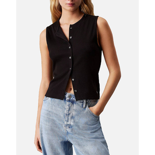Product CALVIN KLEIN JEANS WOVEN LABEL RIB CARDIGAN base image