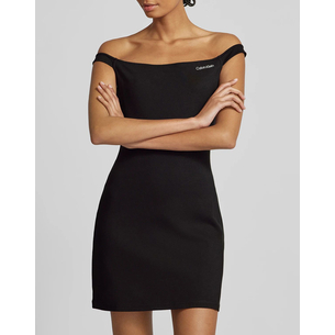 Product CALVIN KLEIN JEANS LOGO ELASTIC MILANO BARDOT DRESS base image