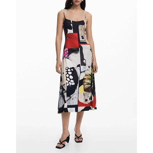 Product DESIGUAL D2 VEST_NEWSPAPER COL DRESS WOMEN base image
