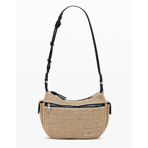 Product DESIGUAL D2 BAG_HALF LOGO RAFFIA AS WOMEN'S BAG base image