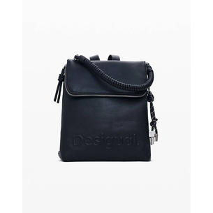 Product DESIGUAL D2 BACK_HALF HAMPTON BLACK WOMEN'S BAG (Dimensions: 27 x 30 x 12cm.) base image