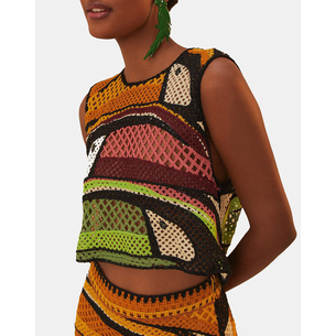 Product FARM RIO TOUCAN TREE CROCHET TOP base image