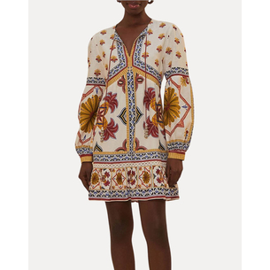 Product FARM RIO MARYS TILES OFF-WHITE MINI DRESS base image