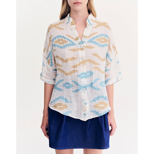 Product FOREL Shirt with Mao collar on the loom Case Study base image