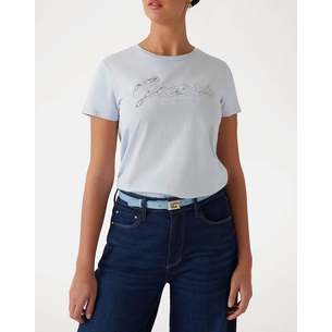 Product GUESS SS SCRIPT LACE LOGO EASY TEE ΜΠΛΟΥΖΑ ΓΥΝΑΙΚΕΙΟ base image