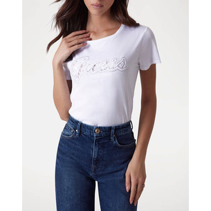 Product GUESS SS SCRIPT LACE LOGO EASY TEE ΜΠΛΟΥΖΑ ΓΥΝΑΙΚΕΙΟ base image