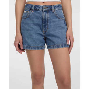 Product GUESS JEANS GJ HIGHWAIST MOM SHO - ECO LINEN STORM RG INDIGO ΣΟΡΤΣ ΓΥΝΑΙΚΕΙΟ base image