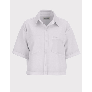 Product GUESS JEANS  GJ BOXY SS SHIRT - ECO ORG CO NATURAL RG WHITE ΠΟΥΚΑΜΙΣΟ ΓΥΝΑΙΚΕΙΟ base image