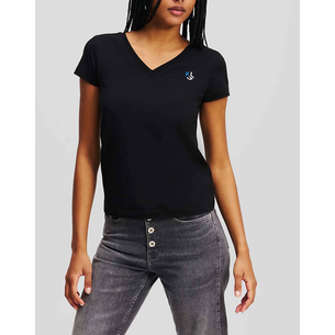 Product KARL LAGERFELD KLJ SLIM V-NECK TEE base image