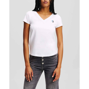 Product KARL LAGERFELD KLJ SLIM V-NECK TEE base image