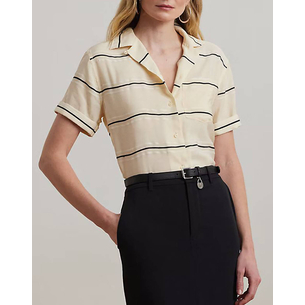 Product LAUREN RALPH LAUREN BEKKI-SHORT SLEEVE-BUTTON FRONT SHIRT base image