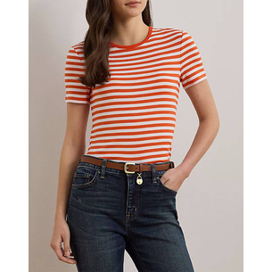 Product LAUREN RALPH LAUREN RFND STRTCH 1X1 RIB-SSL-TSH base image