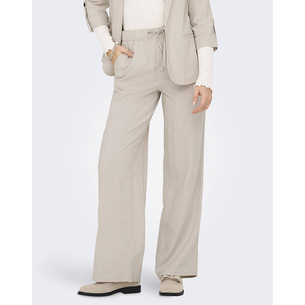 Product ONLY ONLCARO MW LINEN BL PULL-UP PANT CC PNT base image