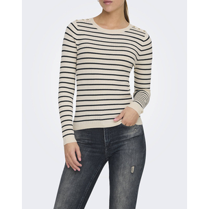 Product ONLY ONLMILA LS STRIPE BUTTON O-NECK CC KNT base image