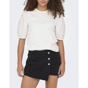 Product ONLY ONLEMME LIFE S/S O-NECK PUFF MIX TOP JRS base image