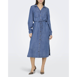 Product ONLY ONLCHARIS LIFE LS BEL SHIRT DRESS CC WVN base image