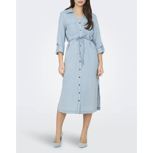 Product ONLY ONLCHARIS LIFE LS BEL SHIRT DRESS CC WVN base image