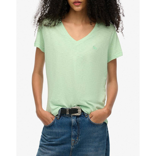Product SUPERDRY D1 STUD STUDIOS SLUB EMB VEE TEE WOMEN'S T-SHIRT base image