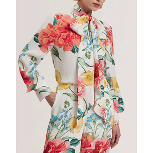 Product TED BAKER LUUSILE Scarf Detail Printed Long Sleeve Blouse base image