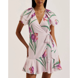 Product TED BAKER FASNIA Angel Sleeve Wrap Mini Dress base image