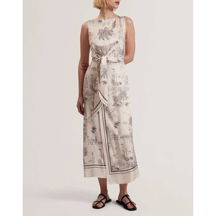 Product TED BAKER MARRONA Knot Detail Wrap Over Midi Dress base image